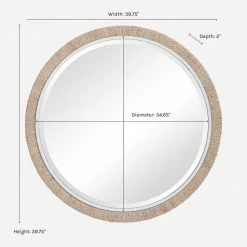 Lulu And Georgia Walls Tahiti Round Mirror