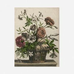 Lulu And Georgia Walls'Marigolds, Single Anemone, Jasmine' Print By Jean-Baptiste Monnoyer
