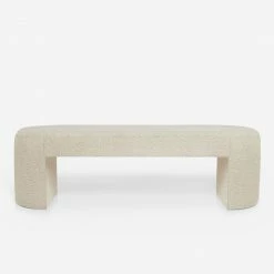 Lulu And Georgia Bouclé + Textural Fabric Mikhail Bench