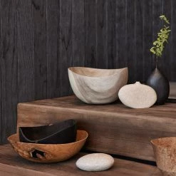 Lulu And Georgia Oiled Ash Shallow Bowl With Hole By Namu Home Goods
