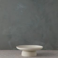 Lulu And Georgia New Pacifica Footed Plate, Vanilla By Casafina