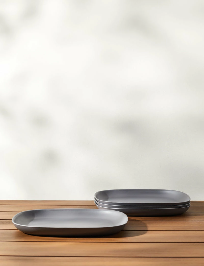 Lulu And Georgia Pia Bamboo Dinner Plate (Set Of 4) Outdoor Collection