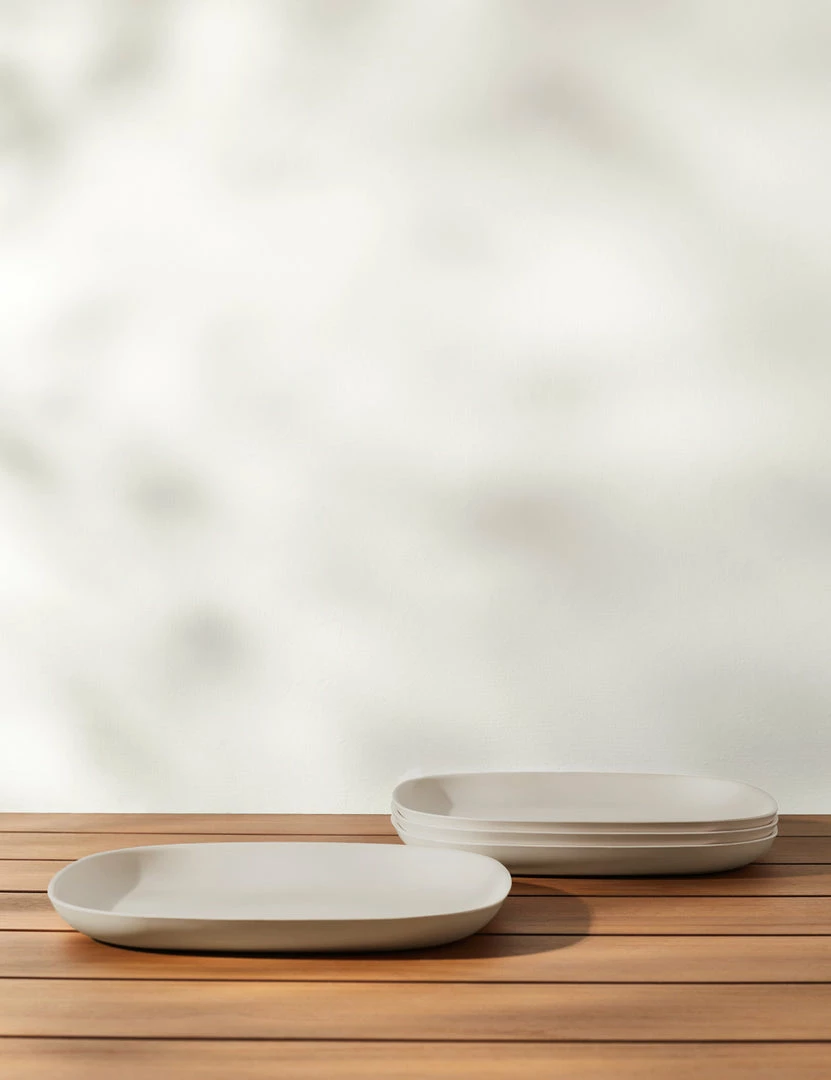 Lulu And Georgia Pia Bamboo Dinner Plate (Set Of 4) Outdoor Collection