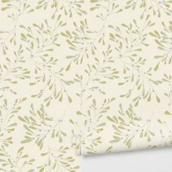 Lulu And Georgia Branch Wallpaper By Susan Hable Mossy Greens