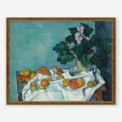 Lulu And Georgia Walls'Still Life With Apples And A Pot Of Primroses' Print By Paul Cézanne
