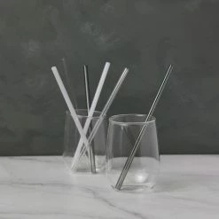 Lulu And Georgia Kitchen + Dining Hawkins New York Essential Glass Straws (Set Of 12)