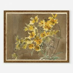 Lulu And Georgia 'Yellow/Orange Flower With Border' Print By Hannah Borger Overbeck