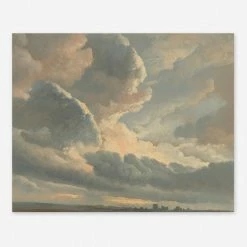 Lulu And Georgia'Study Of Clouds With A Sunset Near Rome' Wall Art By Simon Alexandre Clement Denis Walls