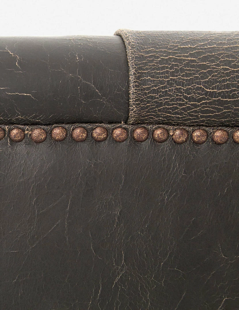 Lulu And Georgia Afia Leather Sofa, Distressed Black Furniture