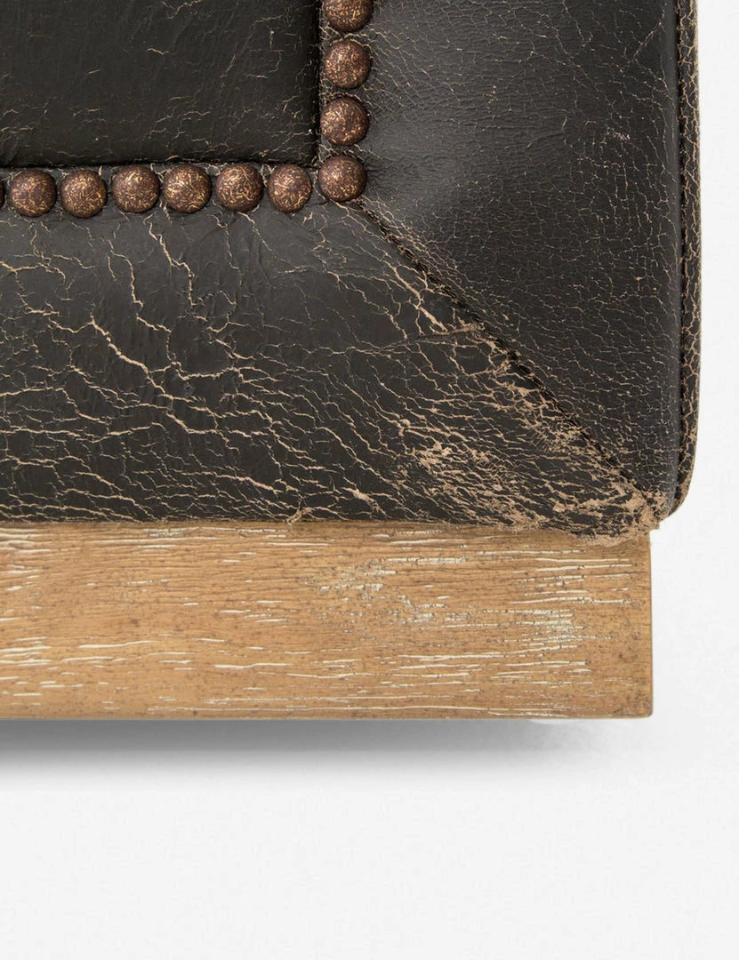 Lulu And Georgia Afia Leather Sofa, Distressed Black Furniture