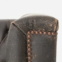 Lulu And Georgia Afia Leather Sofa, Distressed Black Furniture