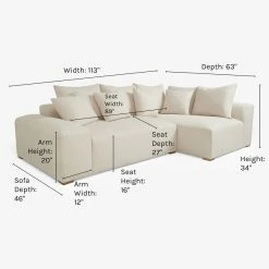 Lulu And Georgia Clayton Sectional Sofa