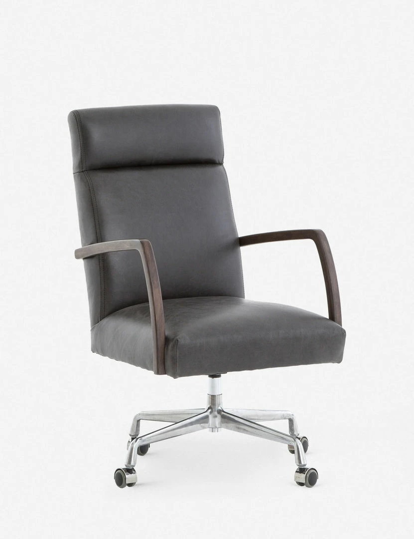 Lulu And Georgia Camden Leather Office Chair, Ebony Furniture