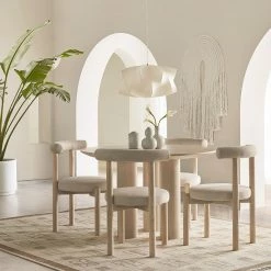 Lulu And Georgia Mojave Round Dining Table Curved + Rounded