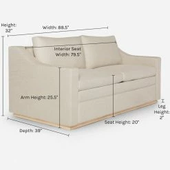 Lulu And Georgia Furniture Coniston Linen Sleeper Sofa By Ginny Macdonald