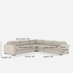 Lulu And Georgia Derbie Corner Sectional Sofa