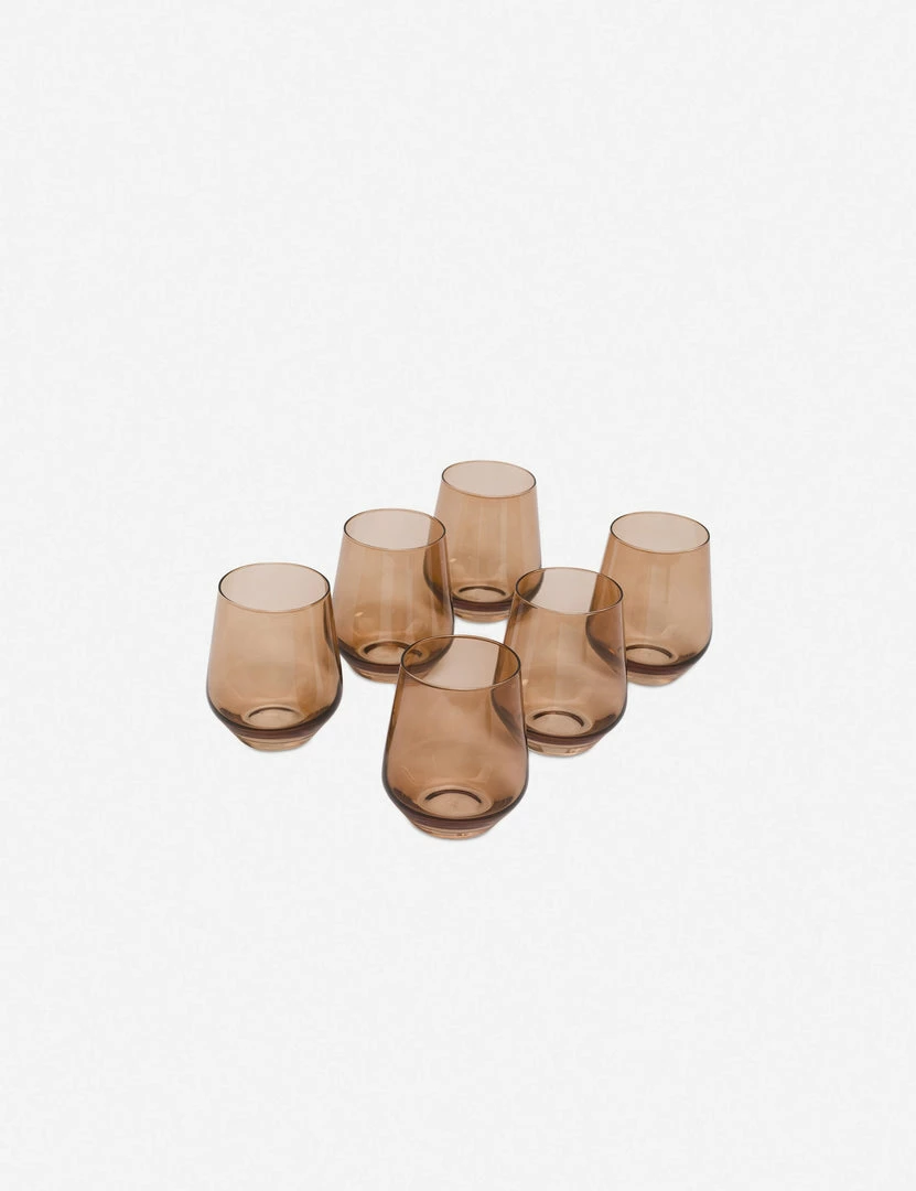 Lulu And Georgia Estelle Stemless Wine Glass, (Set Of 6) Kitchen + Dining