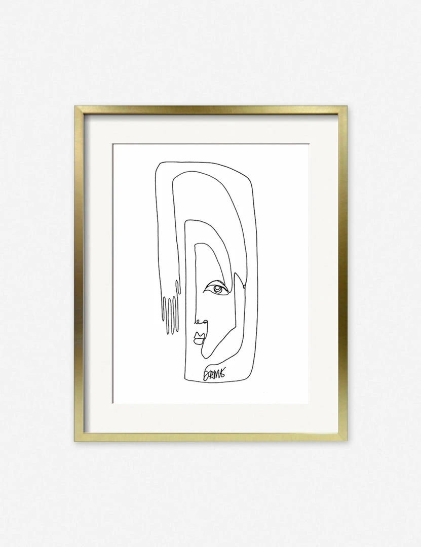 Lulu And Georgia Walls Face + Hand' Print By Damienne Merlina