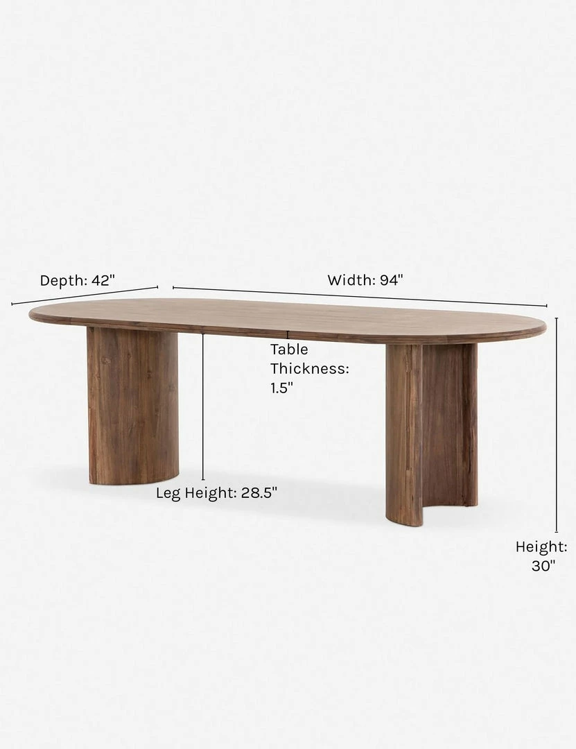 Lulu And Georgia Gilda Oval Dining Table Earth Tones