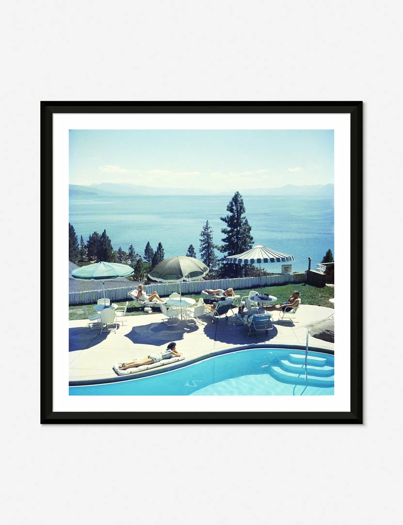 Lulu And Georgia 'Relaxing At Lake Tahoe' Photography Print By Slim Aarons