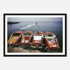 Lulu And Georgia 'Waterskiing From The Hotel Du Cap-Eden-Roc' Photography Print By Slim Aarons