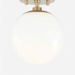 Lulu And Georgia Curved + Rounded Lia Semi-Flush Mount Light