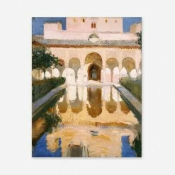 Lulu And Georgia'Hall Of The Ambassadors, Alhambra, Granada' Wall Art By Joaquin Sorolla Y Bastida