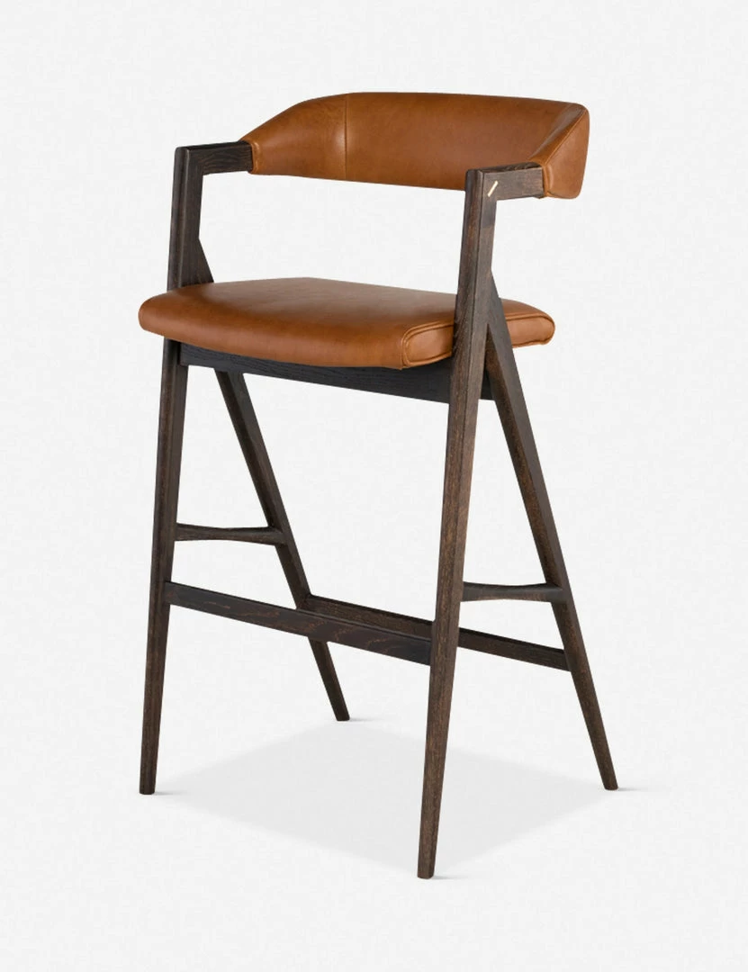 Lulu And Georgia Sandia Leather Bar Stool, Natural Furniture
