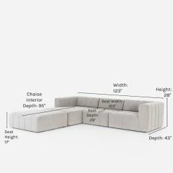 Lulu And Georgia Sculptural Hillary Sectional Sofa