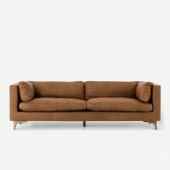 Lulu And Georgia Earth Tones Jocelyn Leather Sofa