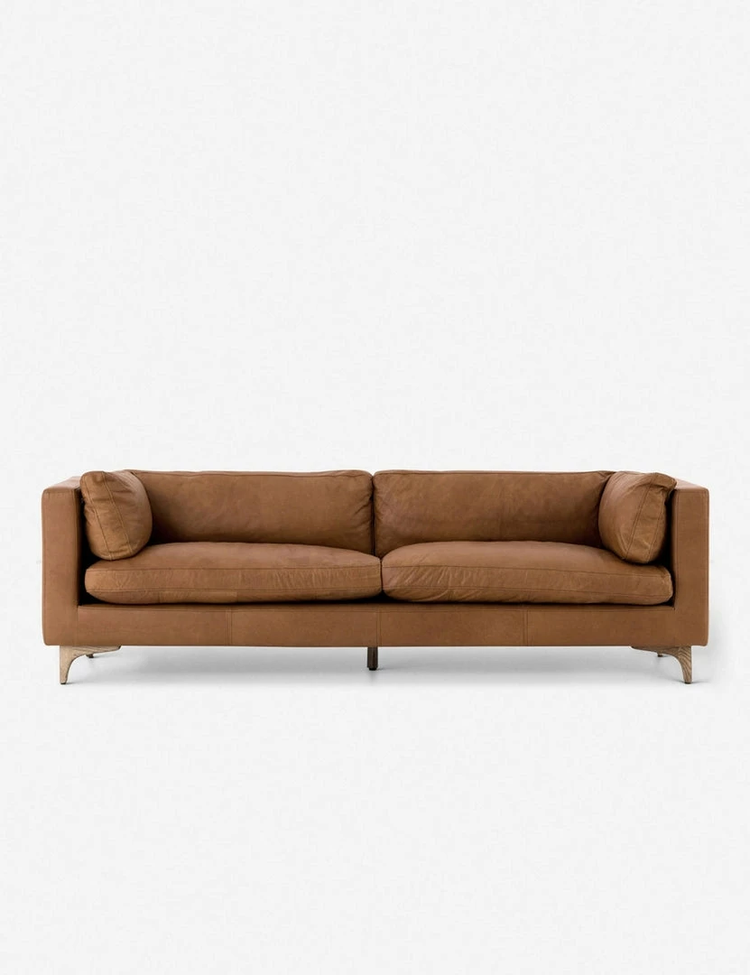 Lulu And Georgia Earth Tones Jocelyn Leather Sofa