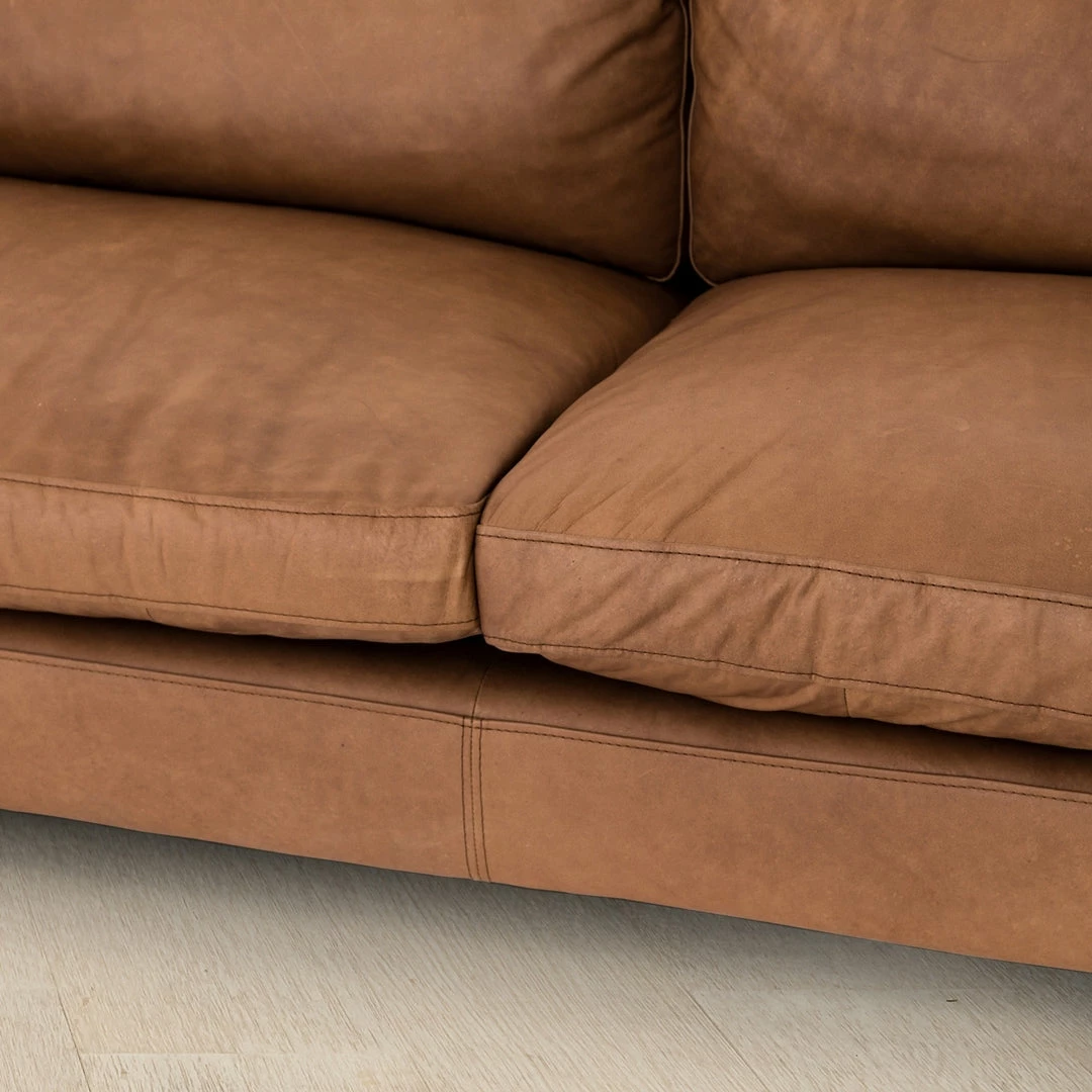Lulu And Georgia Earth Tones Jocelyn Leather Sofa