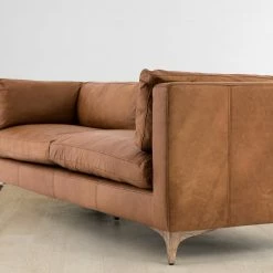 Lulu And Georgia Earth Tones Jocelyn Leather Sofa