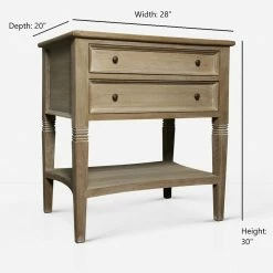 Lulu And Georgia Luna 2 Drawer Nightstand Furniture