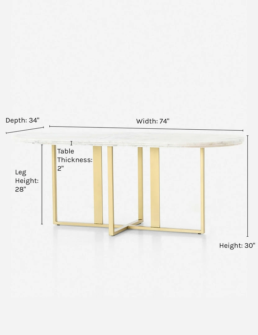 Lulu And Georgia Kara Oval Dining Table Furniture