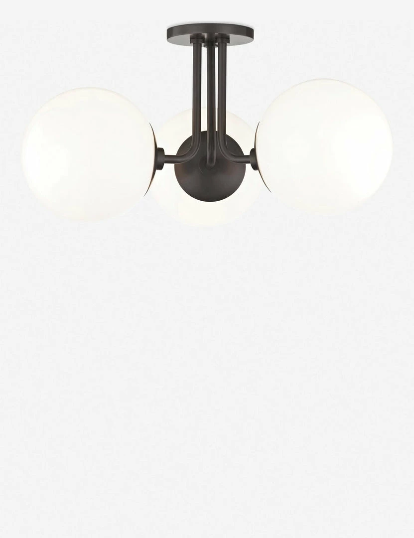 Lulu And Georgia Curved + Rounded Lia Semi-Flush Mount Light