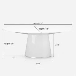 Lulu And Georgia Magar Oval Dining Table Curved + Rounded