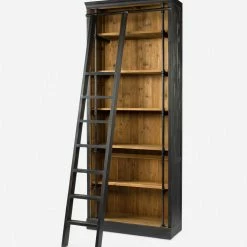 Lulu And Georgia Furniture Mallory Bookcase With Ladder