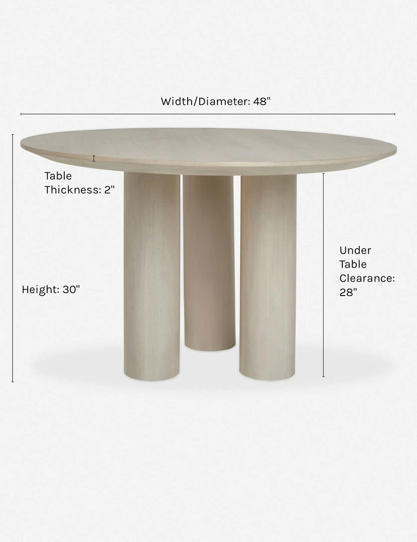 Lulu And Georgia Mojave Round Dining Table Curved + Rounded