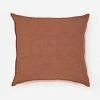 Lulu And Georgia Pillows + Throws Montauk Large Euro Sham, Terracotta By Pom Pom At Home