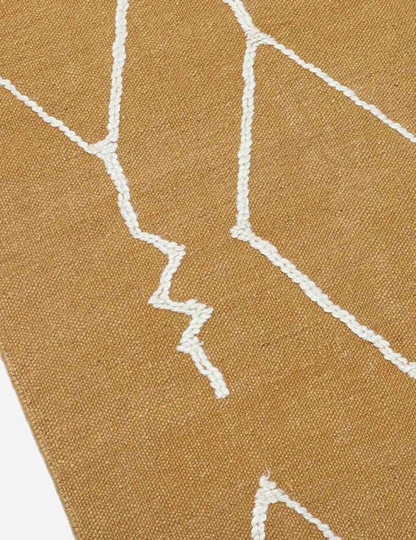 Lulu And Georgia Sarah Sherman Samuel Collection Moroccan Flatweave Rug, Ochre By Sarah Sherman Samuel