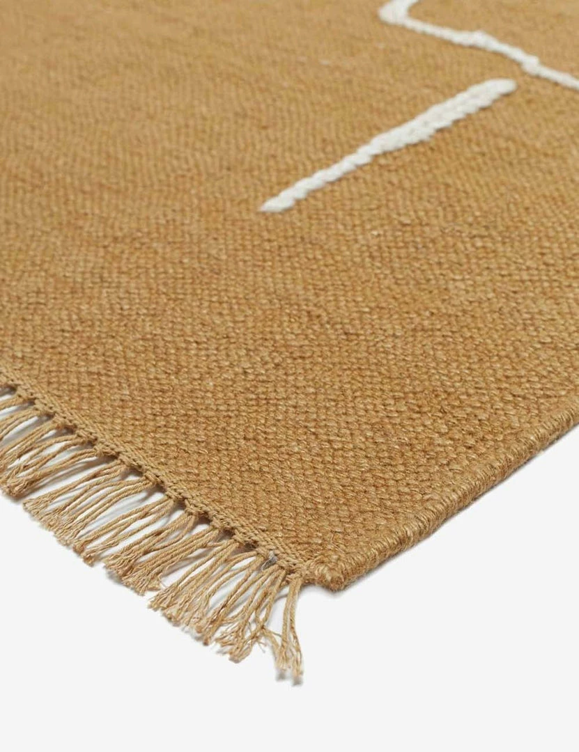 Lulu And Georgia Sarah Sherman Samuel Collection Moroccan Flatweave Rug, Ochre By Sarah Sherman Samuel