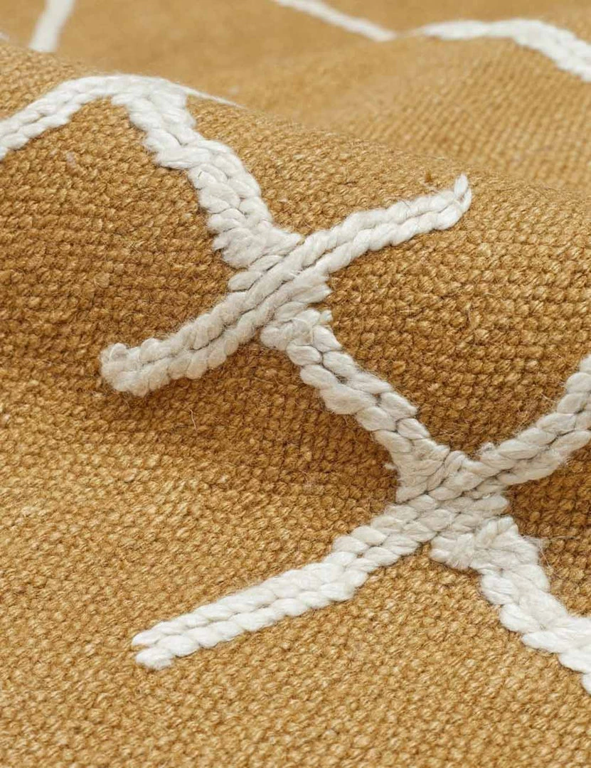 Lulu And Georgia Sarah Sherman Samuel Collection Moroccan Flatweave Rug, Ochre By Sarah Sherman Samuel