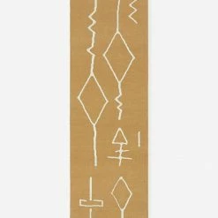 Lulu And Georgia Sarah Sherman Samuel Collection Moroccan Flatweave Rug, Ochre By Sarah Sherman Samuel