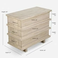 Lulu And Georgia Corliss 3-Drawer Dresser, White Wash