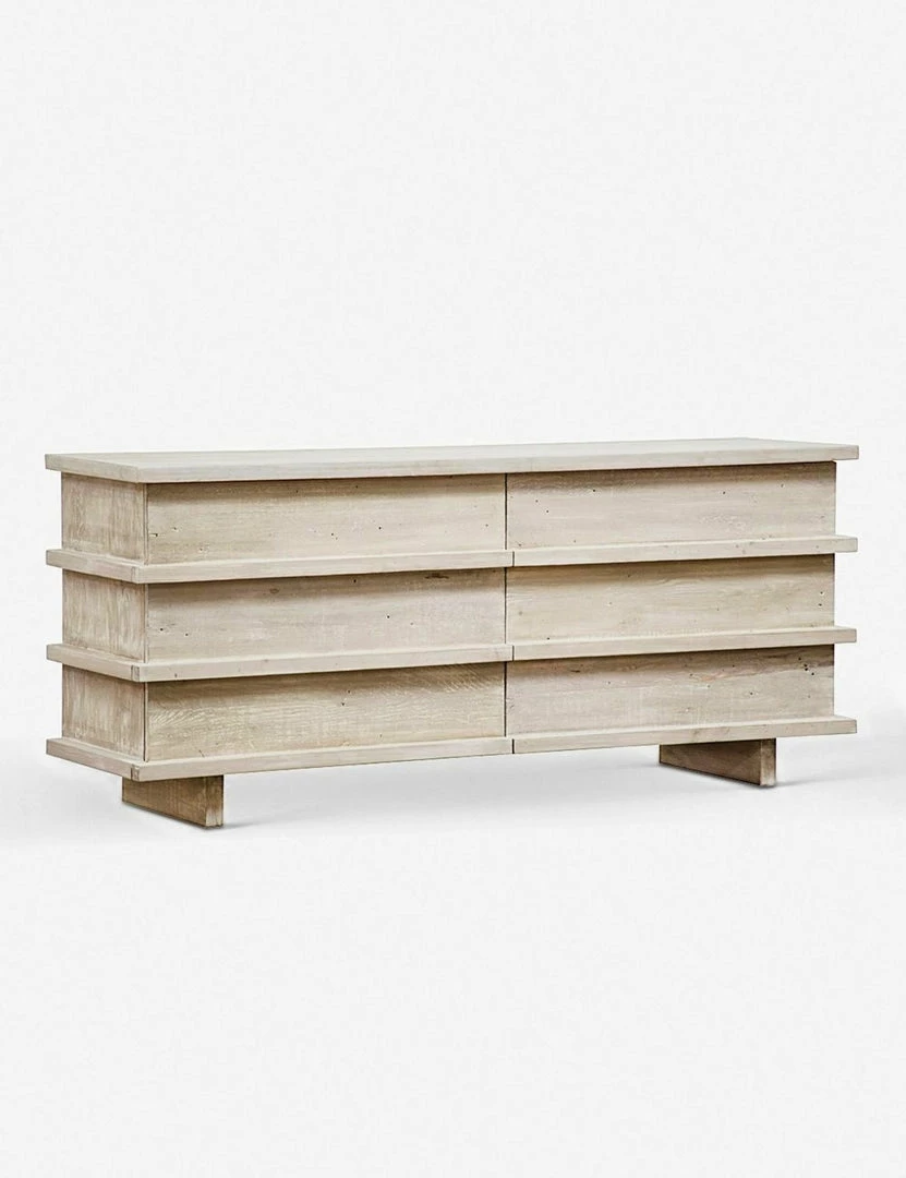 Lulu And Georgia Furniture Corliss 6-Drawer Dresser, White Wash