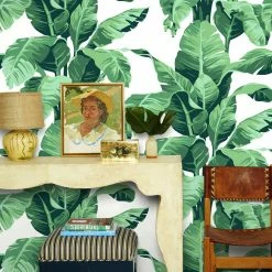 Lulu And Georgia Earth Tones Pacifico Palm Peel + Stick Wallpaper By Nathan Turner