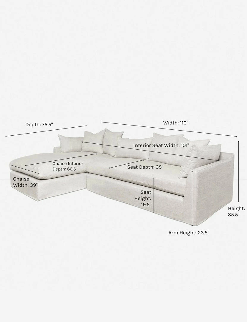 Lulu And Georgia Parque Slipcover Sectional Sofa