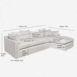 Lulu And Georgia Parque Slipcover Sectional Sofa