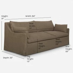 Lulu And Georgia Malene Barnett Kindred Collection Portola Slipcover Sofa